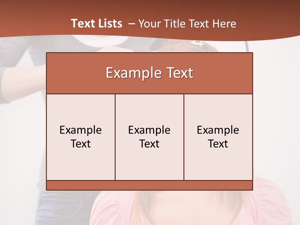 Hair Drying Cheerful PowerPoint Template