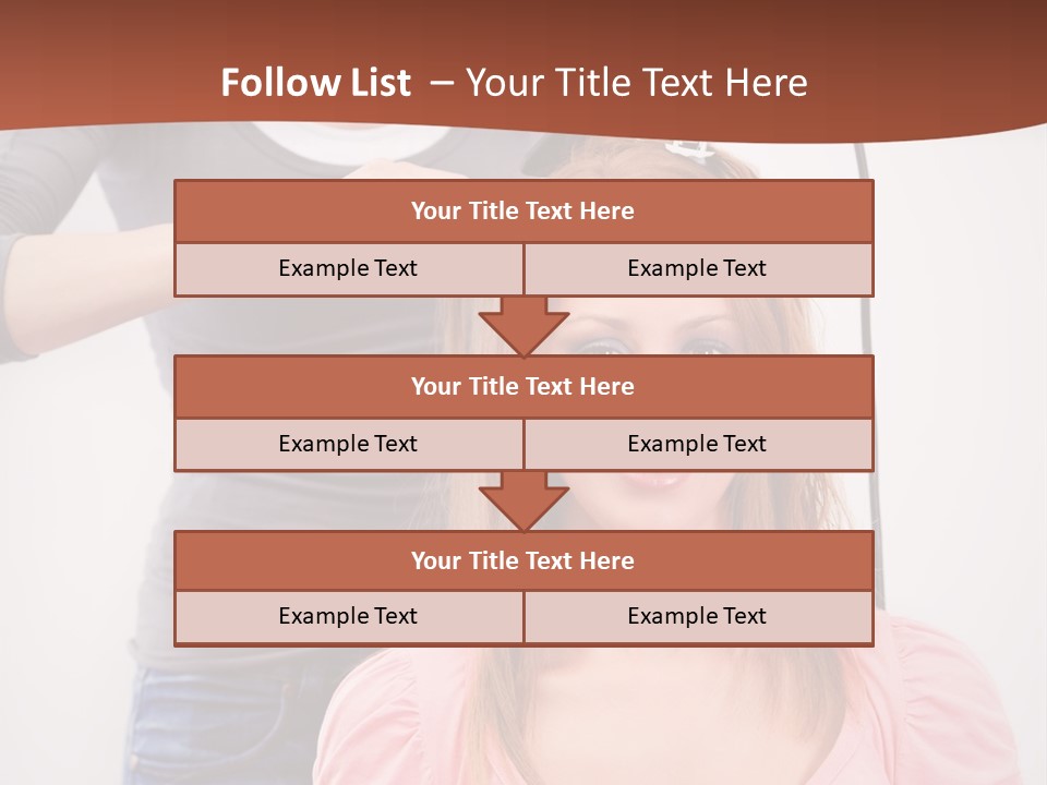 Hair Drying Cheerful PowerPoint Template