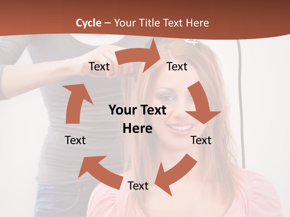 Hair Drying Cheerful PowerPoint Template