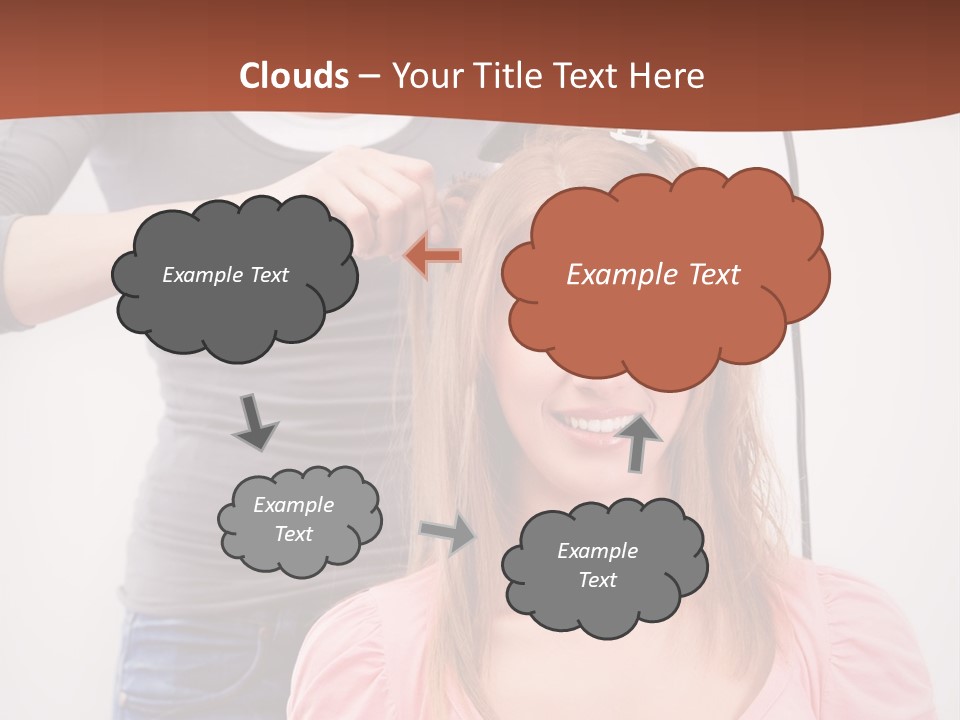 Hair Drying Cheerful PowerPoint Template