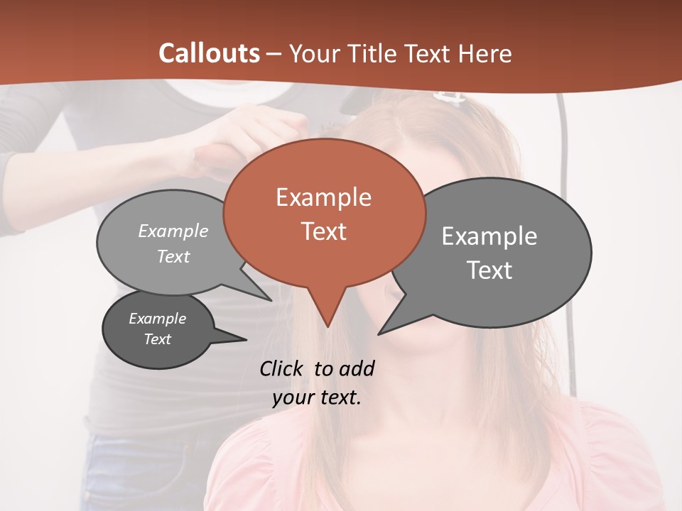 Hair Drying Cheerful PowerPoint Template