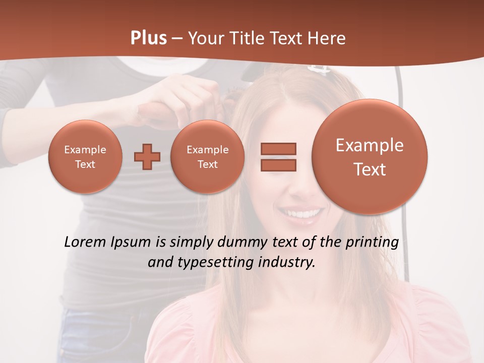 Hair Drying Cheerful PowerPoint Template