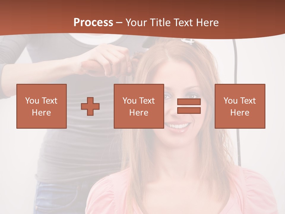 Hair Drying Cheerful PowerPoint Template