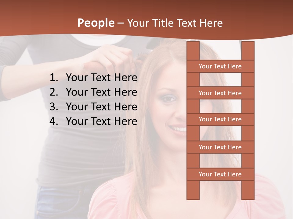 Hair Drying Cheerful PowerPoint Template