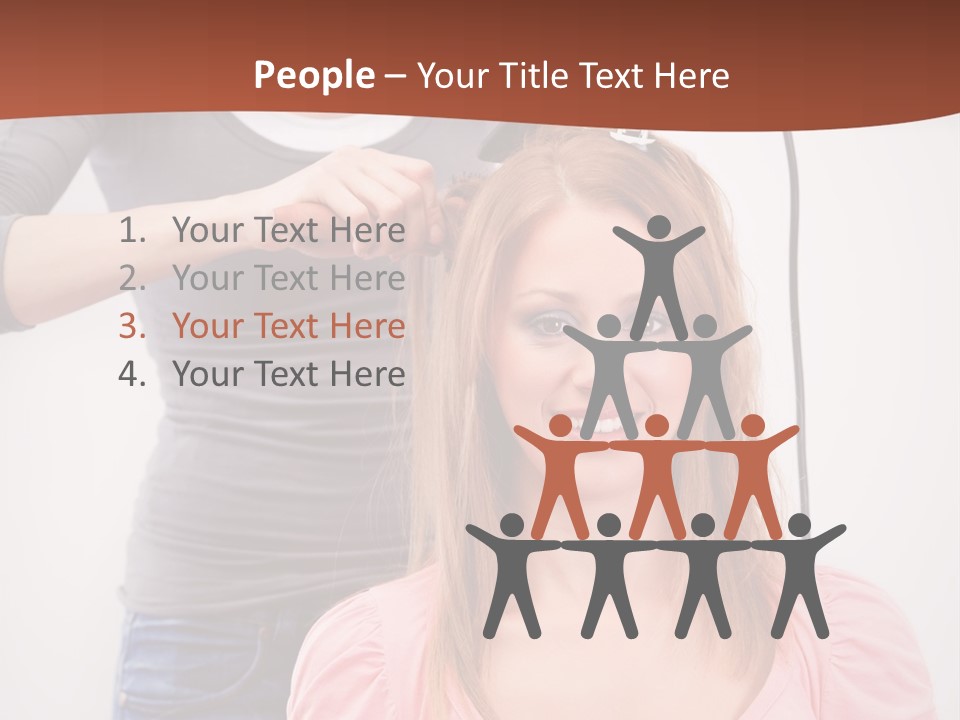 Hair Drying Cheerful PowerPoint Template