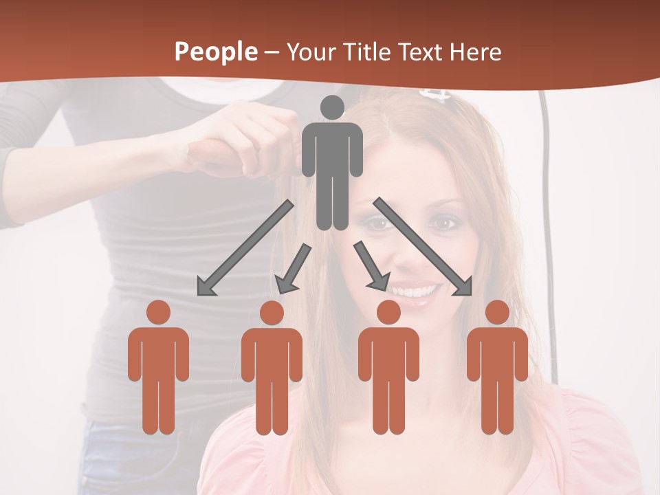 Hair Drying Cheerful PowerPoint Template