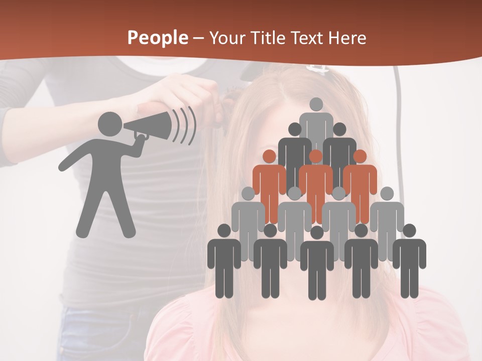 Hair Drying Cheerful PowerPoint Template