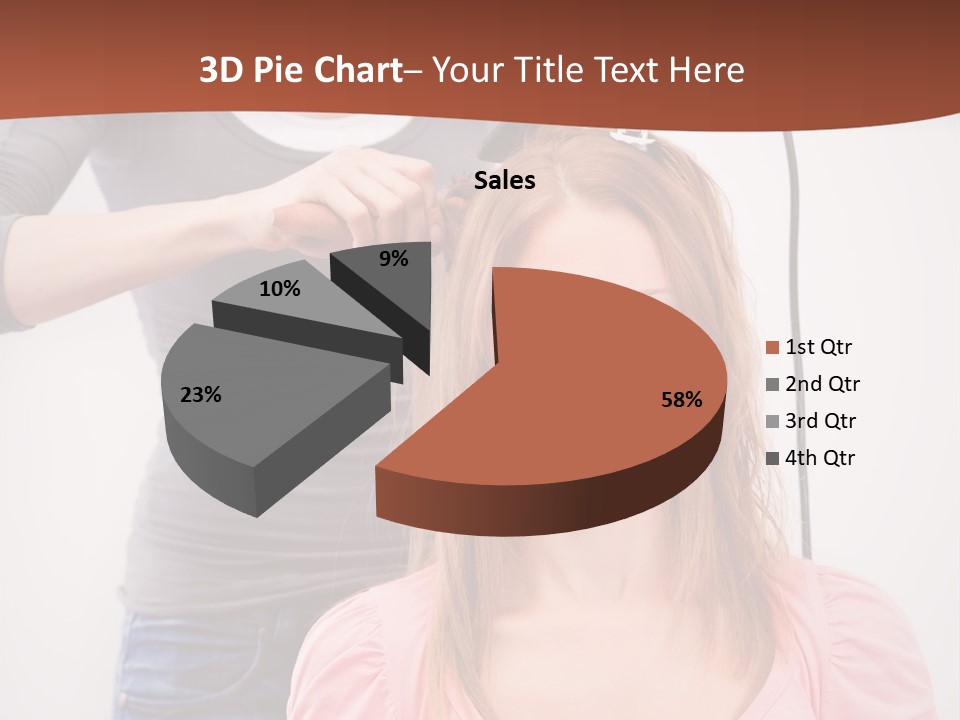 Hair Drying Cheerful PowerPoint Template