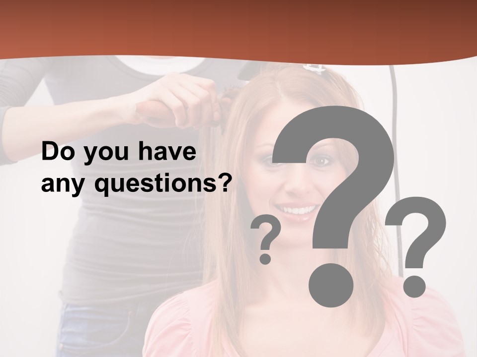 Hair Drying Cheerful PowerPoint Template