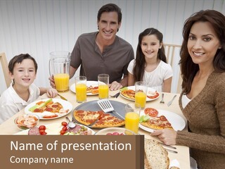 Nutrition Parenting Pizza PowerPoint Template