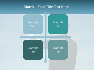 Stretching Businessman Fly PowerPoint Template