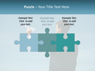 Stretching Businessman Fly PowerPoint Template