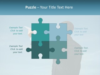 Stretching Businessman Fly PowerPoint Template