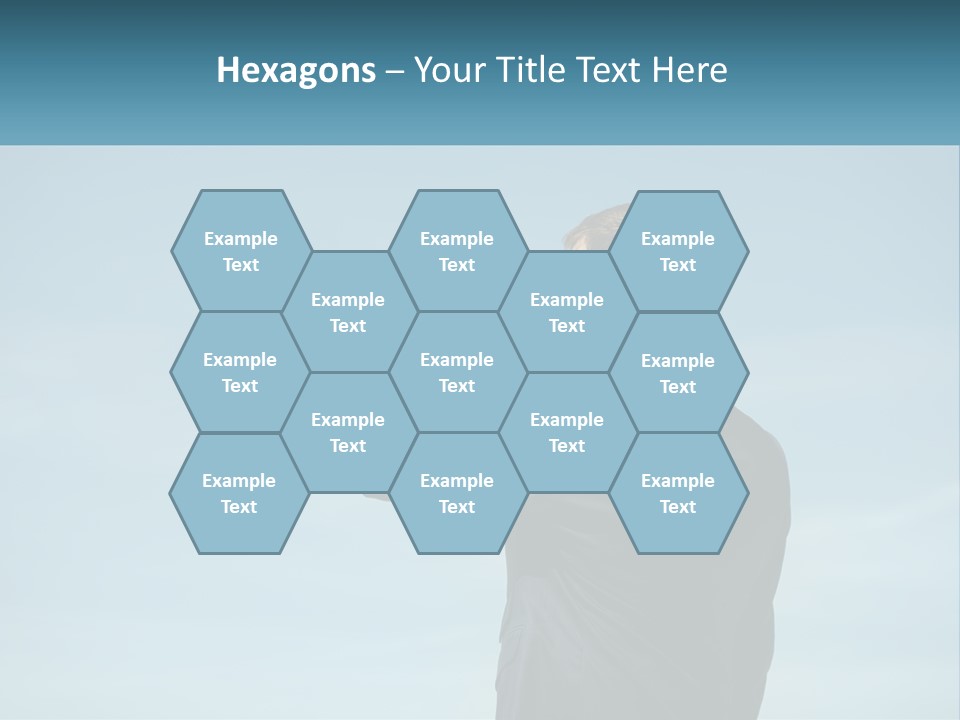 Stretching Businessman Fly PowerPoint Template