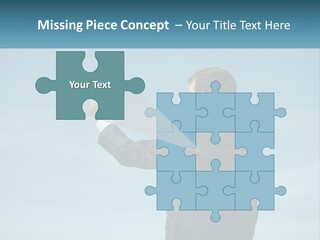 Stretching Businessman Fly PowerPoint Template