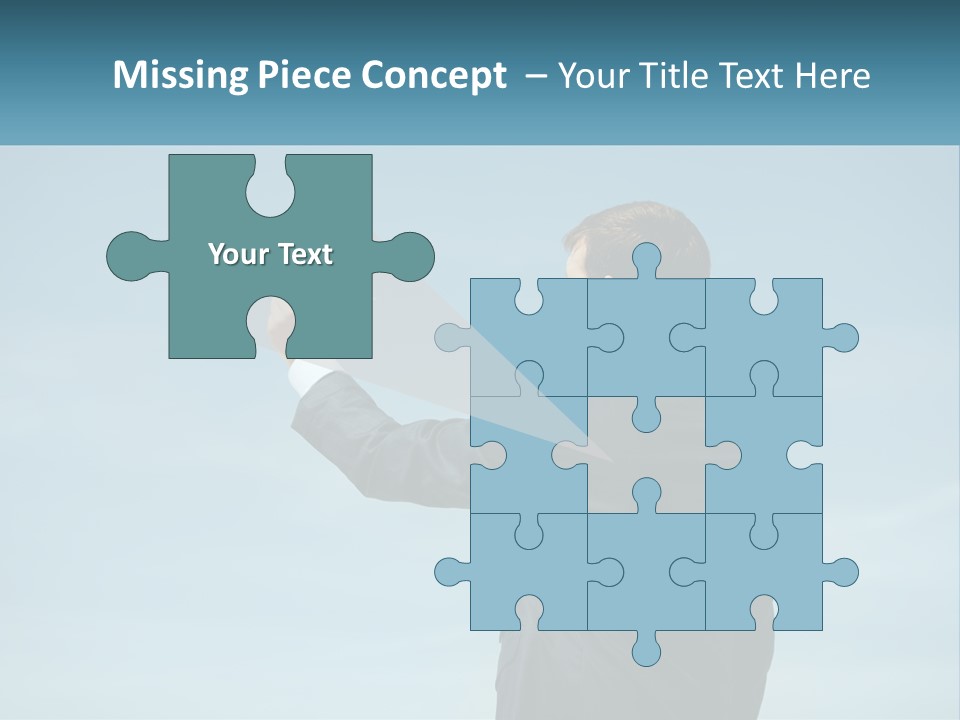 Stretching Businessman Fly PowerPoint Template