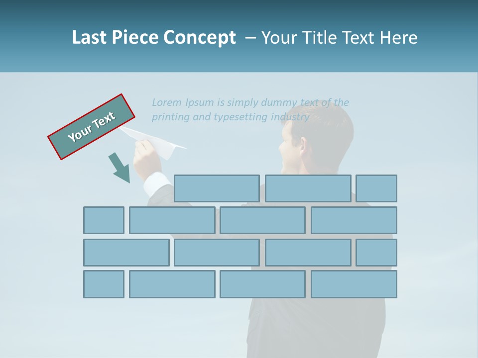 Stretching Businessman Fly PowerPoint Template