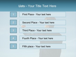 Stretching Businessman Fly PowerPoint Template