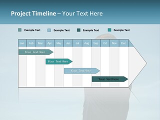 Stretching Businessman Fly PowerPoint Template
