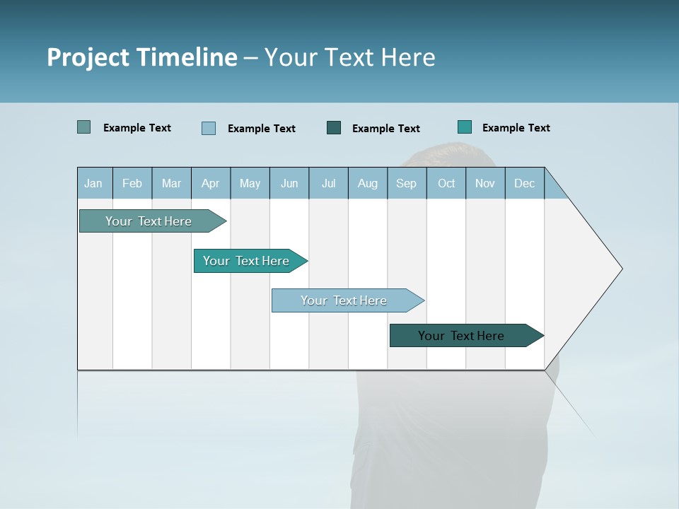 Stretching Businessman Fly PowerPoint Template
