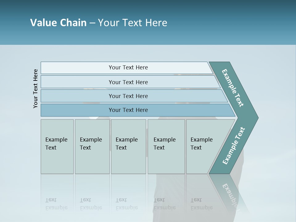 Stretching Businessman Fly PowerPoint Template