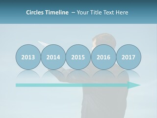 Stretching Businessman Fly PowerPoint Template