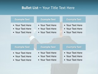 Stretching Businessman Fly PowerPoint Template