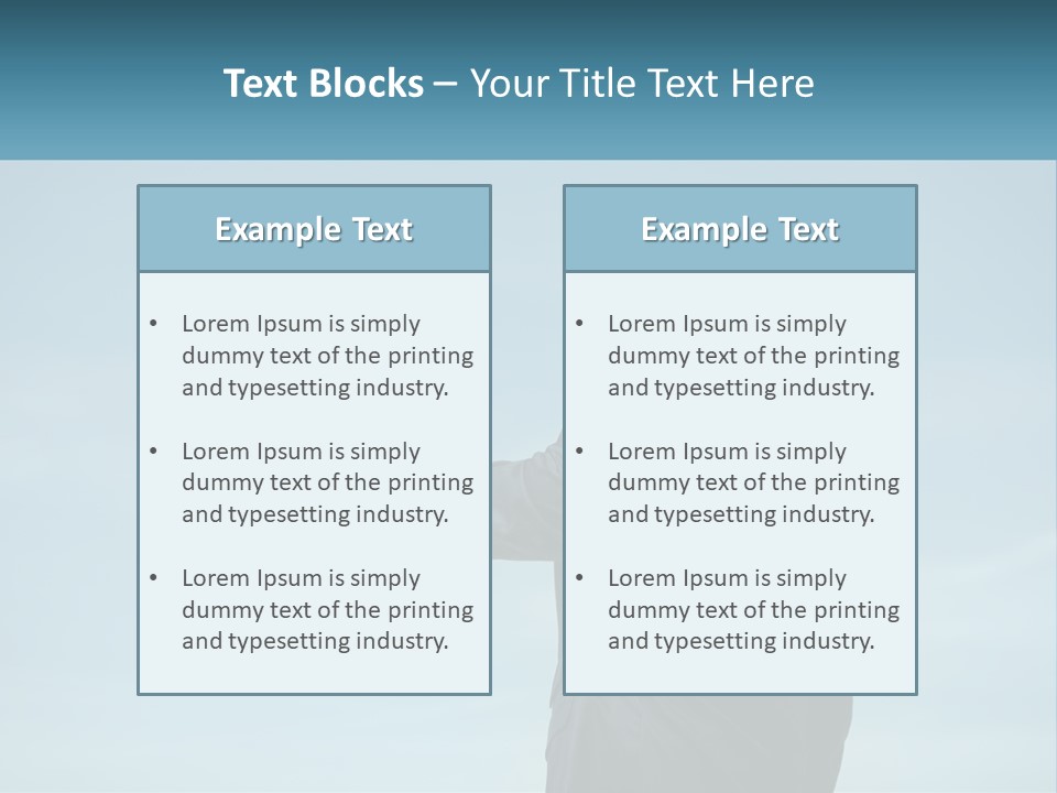Stretching Businessman Fly PowerPoint Template
