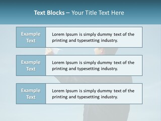 Stretching Businessman Fly PowerPoint Template