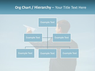 Stretching Businessman Fly PowerPoint Template