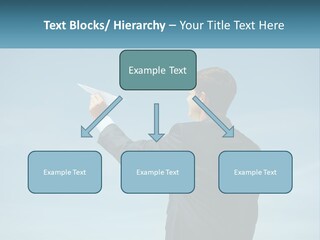 Stretching Businessman Fly PowerPoint Template