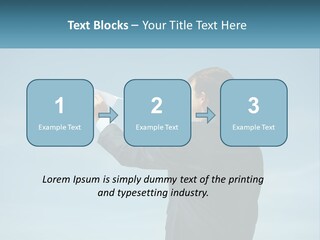 Stretching Businessman Fly PowerPoint Template