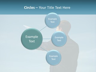 Stretching Businessman Fly PowerPoint Template