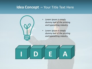 Stretching Businessman Fly PowerPoint Template