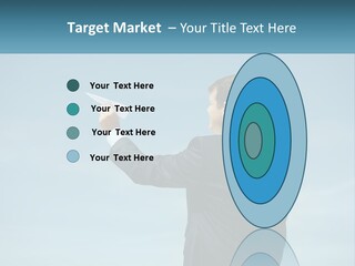 Stretching Businessman Fly PowerPoint Template