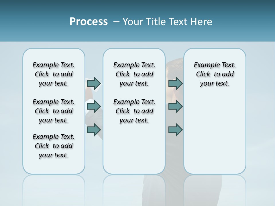 Stretching Businessman Fly PowerPoint Template