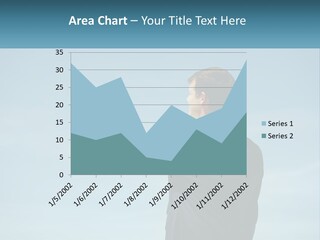 Stretching Businessman Fly PowerPoint Template