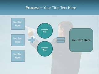 Stretching Businessman Fly PowerPoint Template