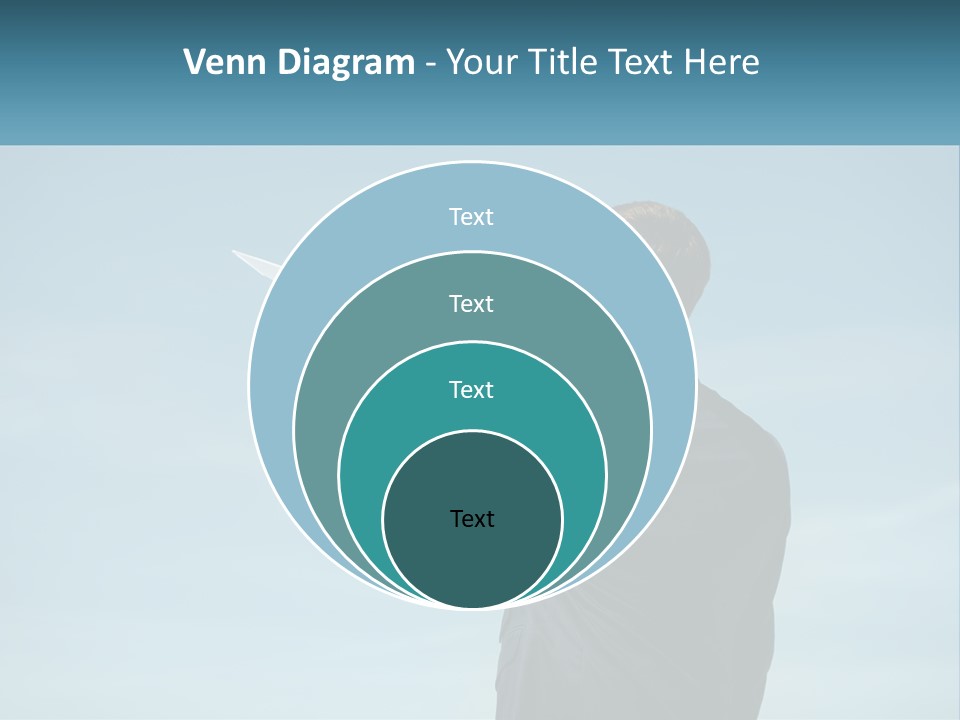 Stretching Businessman Fly PowerPoint Template