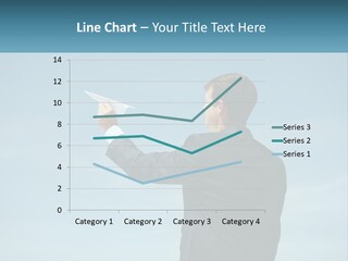 Stretching Businessman Fly PowerPoint Template