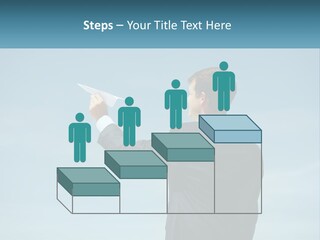 Stretching Businessman Fly PowerPoint Template