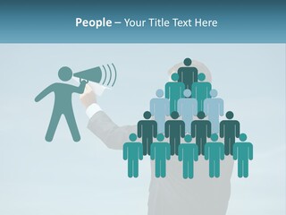 Stretching Businessman Fly PowerPoint Template