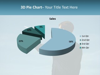 Stretching Businessman Fly PowerPoint Template