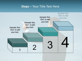 Stretching Businessman Fly PowerPoint Template