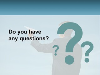 Stretching Businessman Fly PowerPoint Template