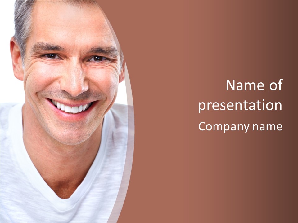 Male Background Smiling PowerPoint Template