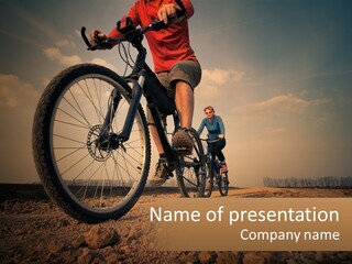 Extreme Bicycle Person PowerPoint Template