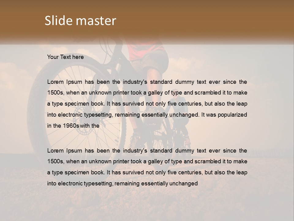 Extreme Bicycle Person PowerPoint Template