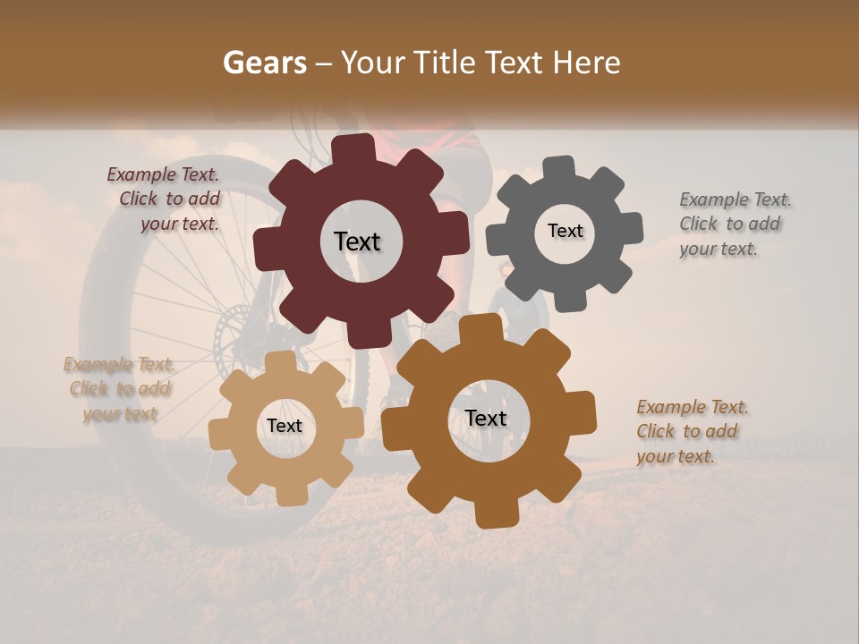 Extreme Bicycle Person PowerPoint Template