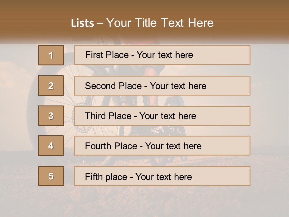 Extreme Bicycle Person PowerPoint Template
